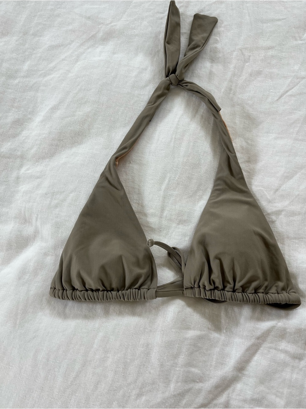 J. Crew Taupe Padded Triangle Top